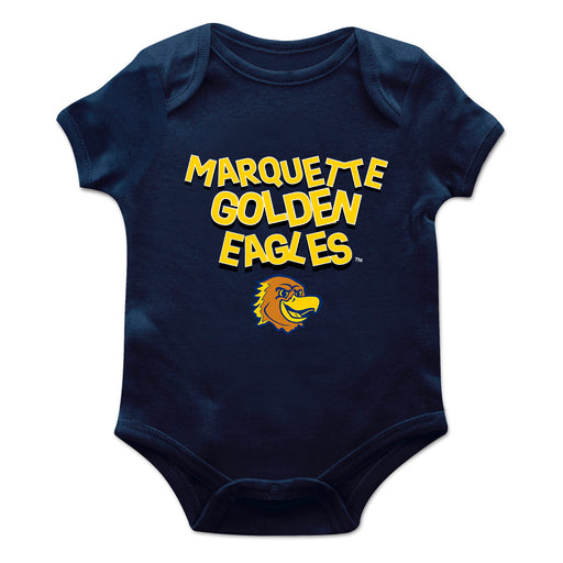 Marquette Golden Eagles Vive La Fete Infant Game Day Navy Short Sleeve Bodysuit