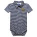 Marquette Golden Eagles Embroidered Navy Stripes Stripe Knit Polo Onesie