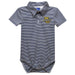 Marquette Golden Eagles Embroidered Navy Stripes Stripe Knit Polo Onesie