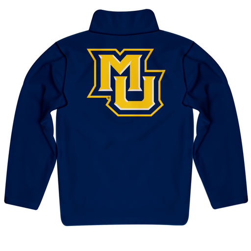 Marquette Golden Eagles Vive La Fete Game Day Solid Navy Quarter Zip Pullover Sleeves - Vive La Fête - Online Apparel Store
