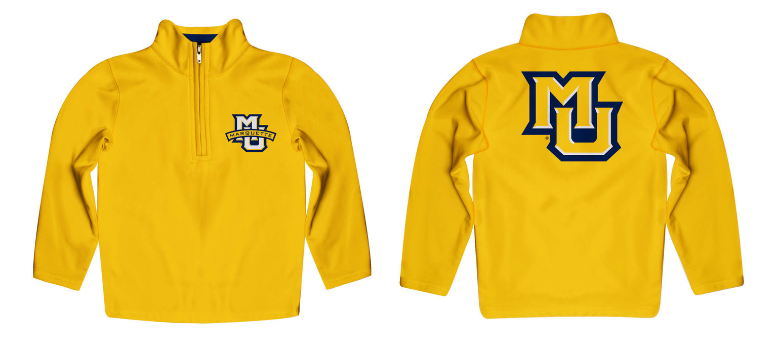 Marquette Golden Eagles Vive La Fete Game Day Solid Gold Quarter Zip Pullover Sleeves - Vive La Fête - Online Apparel Store