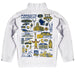Marquette Golden Eagles Hand Sketched Vive La Fete Impressions Artwork White Boys Quarter Zip Pullover V1 - Vive La Fête - Online Apparel Store