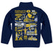 Marquette Golden Eagles Hand Sketched Vive La Fete Impressions Artwork Navy Boys Quarter Zip Pullover V1 - Vive La Fête - Online Apparel Store