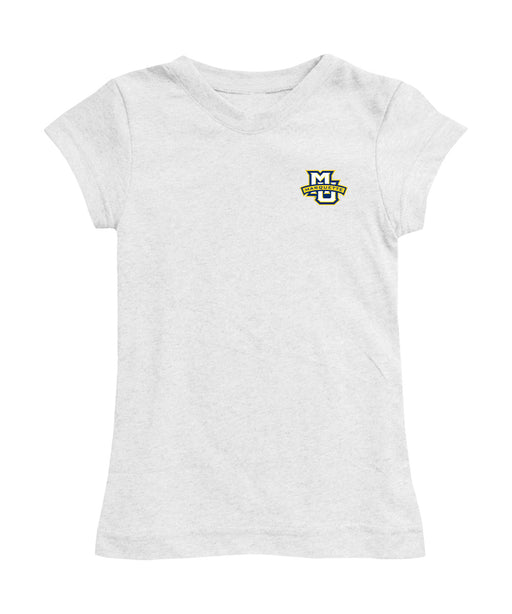 Marquette Golden Eagles Hand Sketched Vive La Fete Impressions Artwork White Girls Cotton Short Sleeve Tee