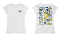 Marquette Golden Eagles Hand Sketched Vive La Fete Impressions Artwork White Girls Cotton Short Sleeve Tee - Vive La Fête - Online Apparel Store