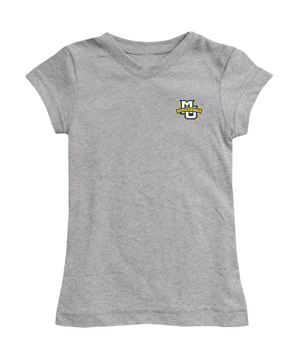Marquette Golden Eagles Hand Sketched Vive La Fete Impressions Artwork Grey Girls Cotton Short Sleeve Tee