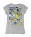 Marquette Golden Eagles Hand Sketched Vive La Fete Impressions Artwork Grey Girls Cotton Short Sleeve Tee - Vive La Fête - Online Apparel Store