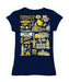 Marquette Golden Eagles Hand Sketched Vive La Fete Impressions Artwork Navy Girls Cotton Short Sleeve Tee - Vive La Fête - Online Apparel Store