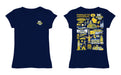 Marquette Golden Eagles Hand Sketched Vive La Fete Impressions Artwork Navy Girls Cotton Short Sleeve Tee - Vive La Fête - Online Apparel Store