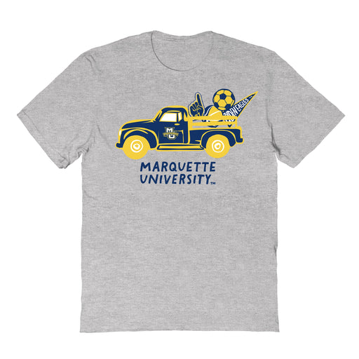 Marquette Golden Eagles Hand Sketched Vive La Fete Impressions Truck Kids Grey Cotton T-shirt