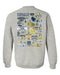 Marquette Golden Eagles Hand Sketched Artwork Navy Crewneck Sweatshirt for Women - Vive La Fête - Online Apparel Store