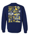Marquette Golden Eagles Hand Sketched Artwork Navy Crewneck Sweatshirt for Women - Vive La Fête - Online Apparel Store