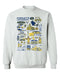 Marquette Golden Eagles Hand Sketched Vive La Fete Impressions White Cotton Crewneck Sweatshirt for Women
