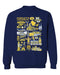 Marquette Golden Eagles Vive La Fete Impressions Navy Cotton Crewneck Sweatshirt for Women