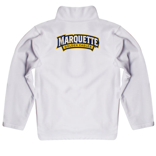 Marquette Golden Eagles Vive La Fete Logo and Mascot Name Womens White Quarter Zip Pullover - Vive La Fête - Online Apparel Store
