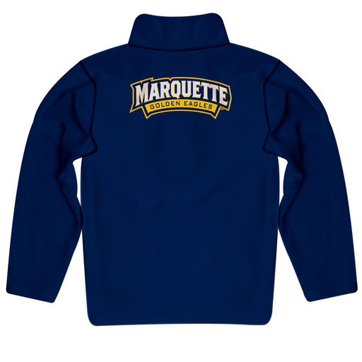 Marquette Golden Eagles Vive La Fete Logo and Mascot Name Womens Navy Quarter Zip Pullover - Vive La Fête - Online Apparel Store
