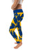 McNeese State University Cowboys Vive La Fete Paint Brush Logo on Waist Women Blue Yoga Leggings - Vive La Fête - Online Apparel Store