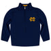Mississippi College Choctaws Vive La Fete Game Day Solid Blue Quarter Zip Pullover Sleeves