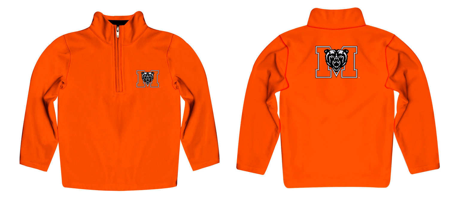 Mercer University Bears MU Vive La Fete Game Day Solid Orange Quarter Zip Pullover Sleeves - Vive La Fête - Online Apparel Store