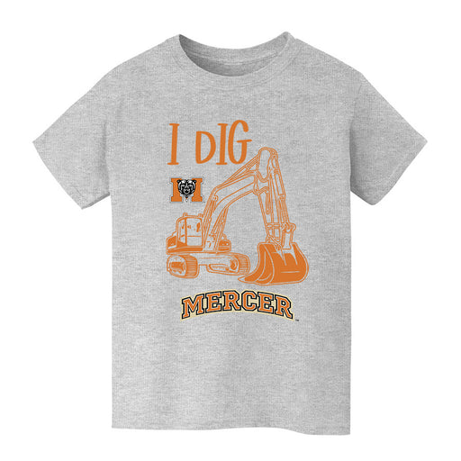 Mercer University Bears MU Vive La Fete Excavator Heather Grey Cotton Short Sleeve Tee