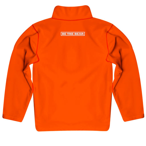 Mercer Bears Vive La Fete Logo and Mascot Name Womens Orange Quarter Zip Pullover - Vive La Fête - Online Apparel Store