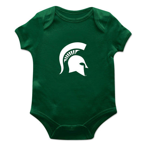 Michigan State Spartans Cotton Short Sleeve Bodysuit Green