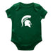 Michigan State Spartans Cotton Short Sleeve Bodysuit Green