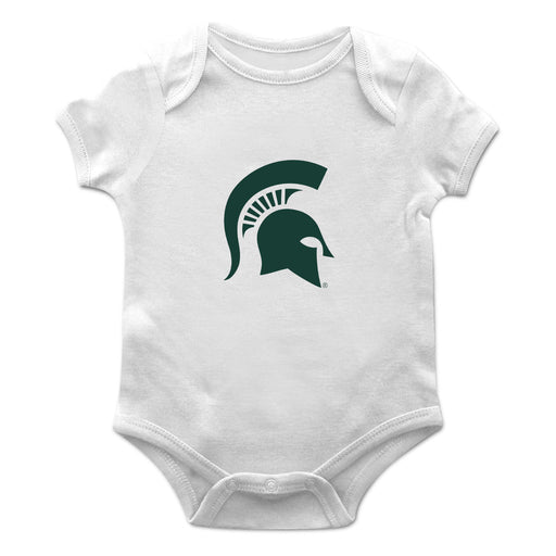 Michigan State Spartans Cotton Short Sleeve Bodysuit White