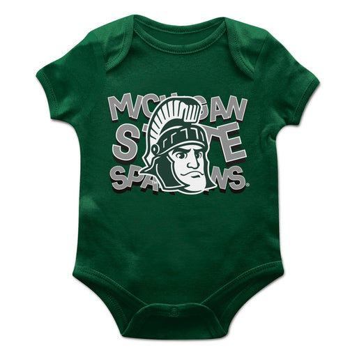 Michigan State Spartans Vive La Fete Infant Game Day Green Short Sleeve Bodysuit