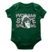 Michigan State Spartans Vive La Fete Infant Game Day Green Short Sleeve Bodysuit