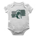 Michigan State Spartans Vive La Fete Infant Game Day White Short Sleeve Bodysuit