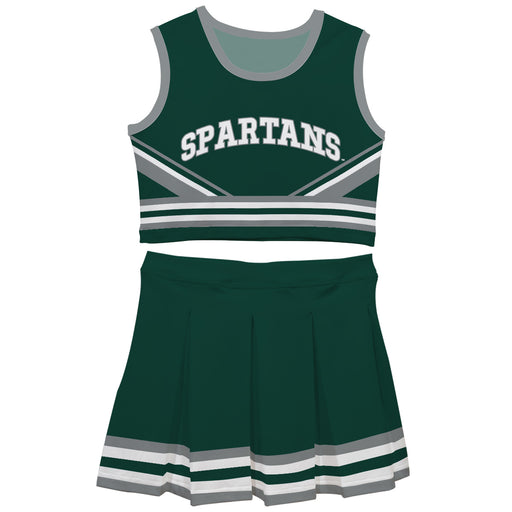 Michigan State Spartans Vive La Fete Game Day Green Sleeveless Chearleader Set