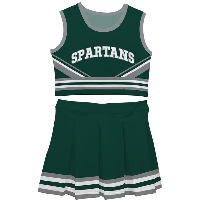 Michigan State Spartans Vive La Fete Game Day Green Sleeveless Chearleader Set