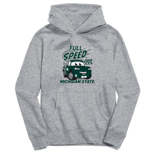 Michigan State Spartans Full Speed Heather Grey Cotton Youth Hoodie