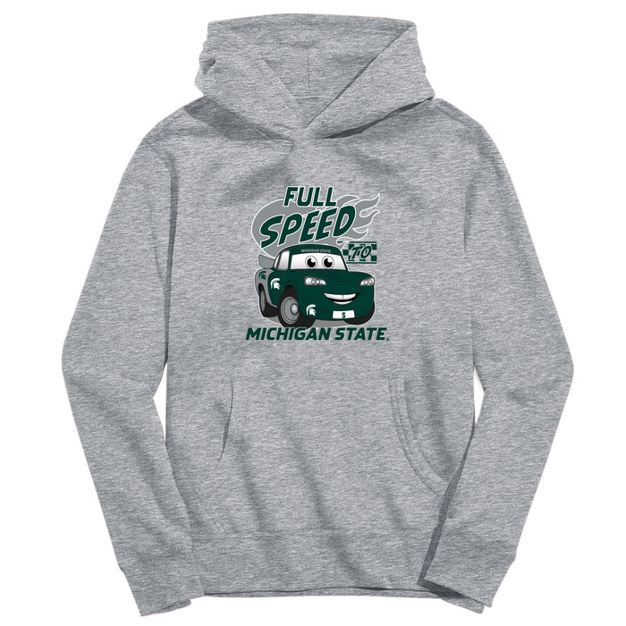 Michigan State Spartans Full Speed Heather Grey Cotton Youth Hoodie