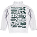Michigan State Spartans Hand Sketched Vive La Fete Impressions Artwork White Boys Quarter Zip Pullover V1 - Vive La Fête - Online Apparel Store