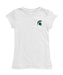 Michigan State Spartans Hand Sketched Vive La Fete Impressions Artwork White Girls Cotton Short Sleeve Tee