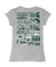 Michigan State Spartans Hand Sketched Vive La Fete Impressions Artwork Grey Girls Cotton Short Sleeve Tee - Vive La Fête - Online Apparel Store
