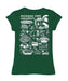 Michigan State Spartans Hand Sketched Vive La Fete Impressions Artwork Green Girls Cotton Short Sleeve Tee - Vive La Fête - Online Apparel Store