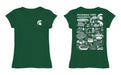 Michigan State Spartans Hand Sketched Vive La Fete Impressions Artwork Green Girls Cotton Short Sleeve Tee - Vive La Fête - Online Apparel Store