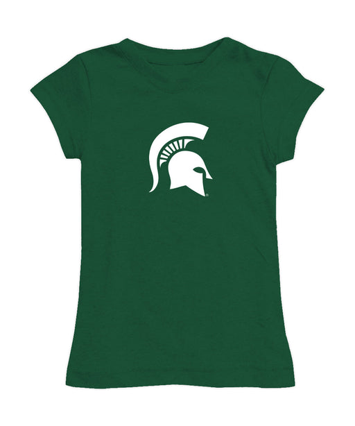 Michigan State Spartans Girl´s Fitted Cotton T-shirt Green
