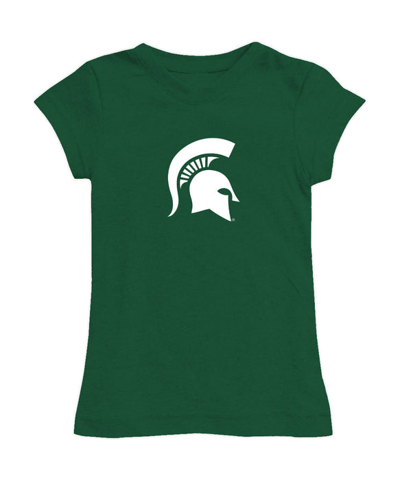 Michigan State Spartans Girl´s Fitted Cotton T-shirt Green