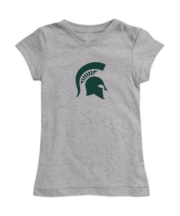 Michigan State Spartans Girl´s Fitted Cotton T-shirt Grey