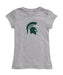 Michigan State Spartans Girl´s Fitted Cotton T-shirt Grey