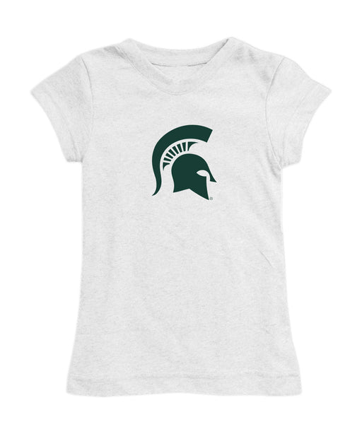 Michigan State Spartans Girl´s Fitted Cotton T-shirt White
