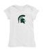 Michigan State Spartans Girl´s Fitted Cotton T-shirt White