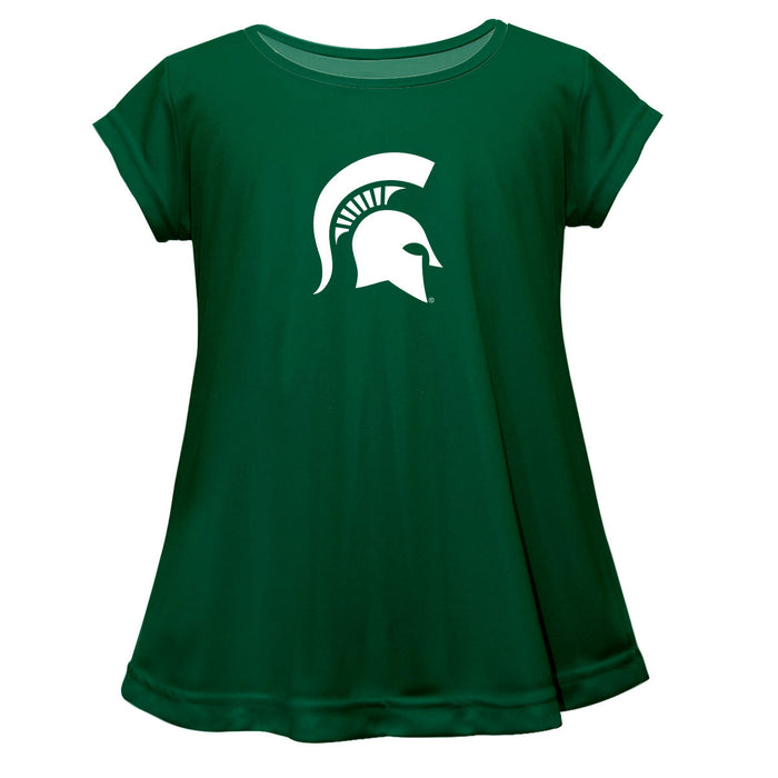 Michigan State Spartans Short Sleeve Youth Cotton Top Green