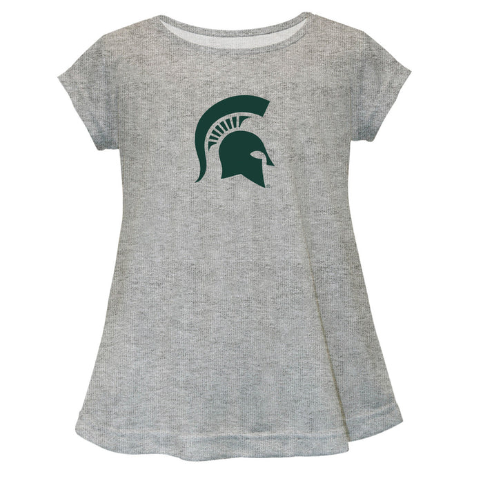Michigan State Spartans Short Sleeve Youth Cotton Top Grey