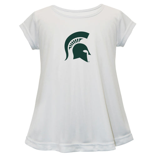 Michigan State Spartans Short Sleeve Youth Cotton Top White