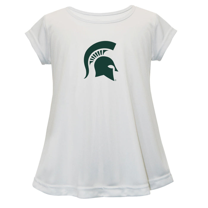 Michigan State Spartans Short Sleeve Youth Cotton Top White
